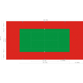 标準網球場平面圖